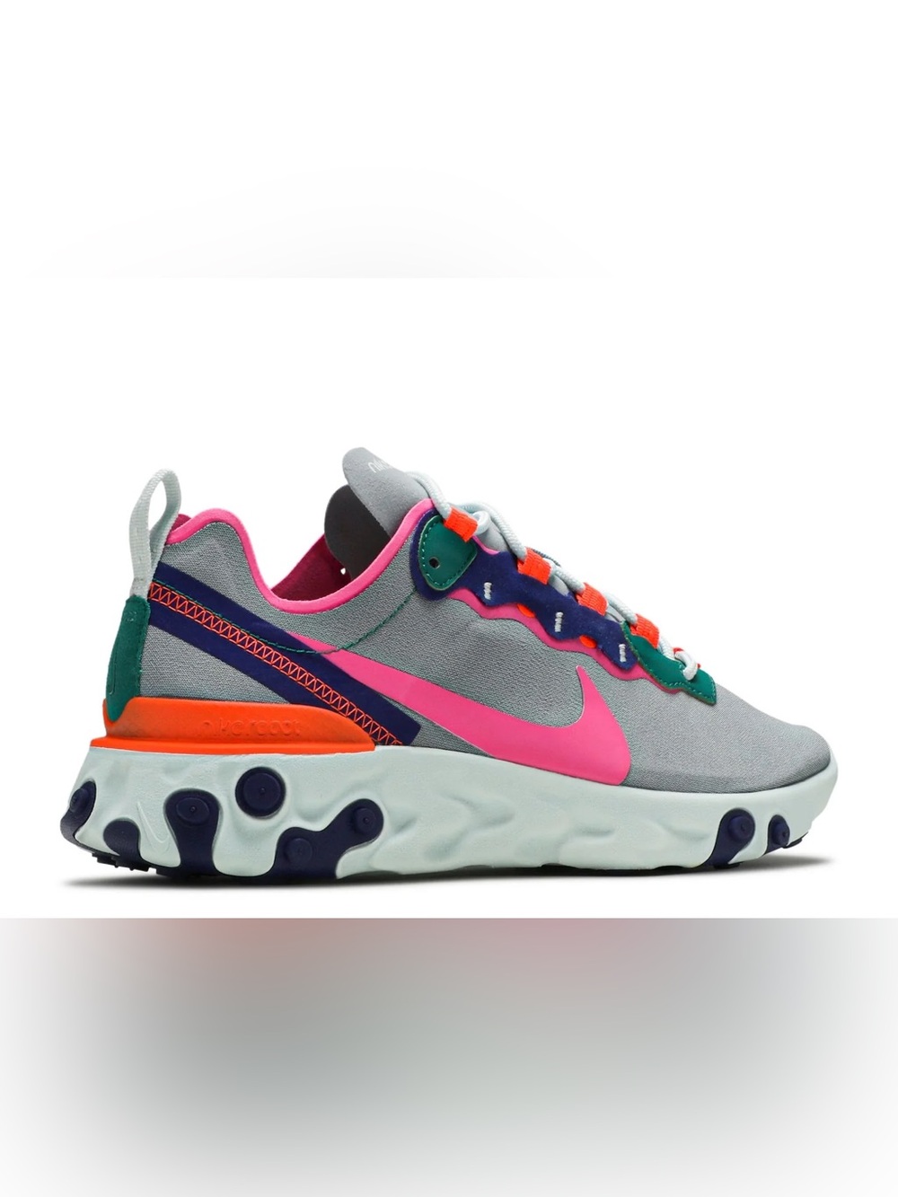 Woman’s Nike React Element 55 lace up grey/pink sneakers Size 8
